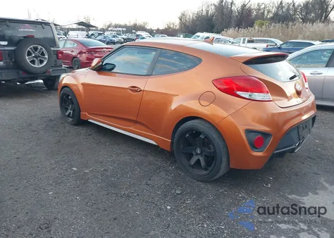 2013 Hyundai Veloster Turbo W/Black из США, поврежденный, VIN KMHTC6AE1DU180195